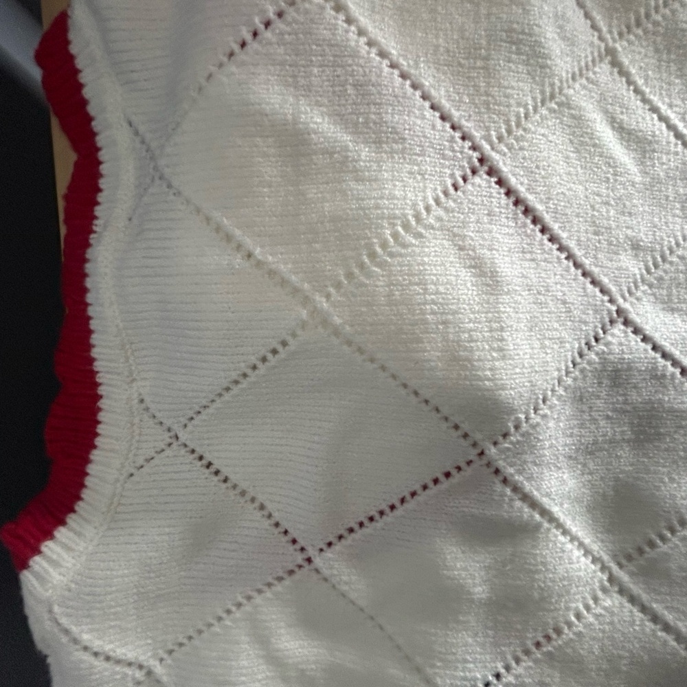 NWT Cherry Embroidered Women's Cardigan with red trim - Picture 5 of 5